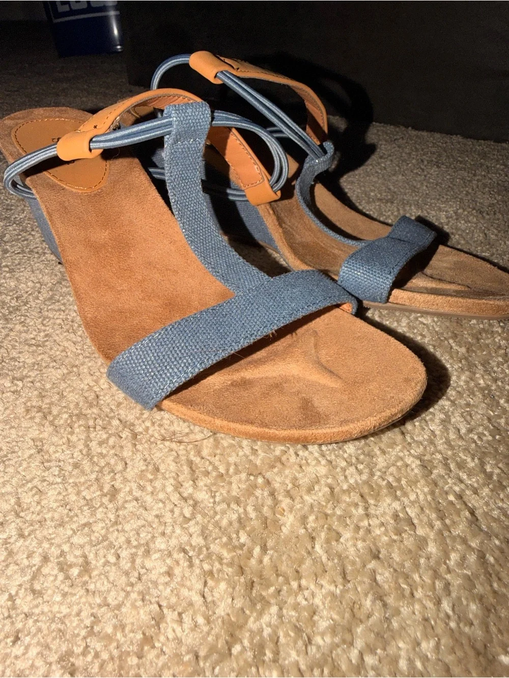 Style & Co. Blue and Tan Strappy Women's Sandals